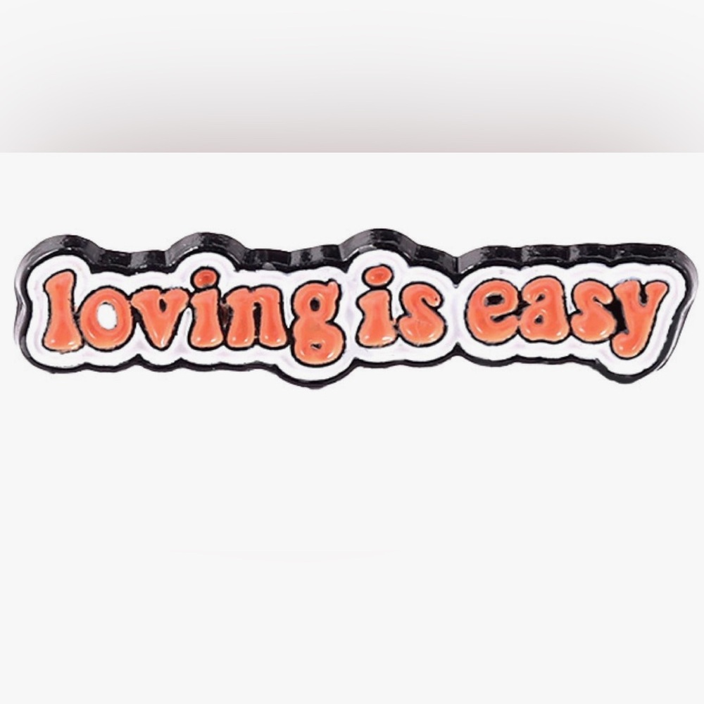 2 “Loving is Easy” Lapel Pins Pop Culture 
NEW!!!